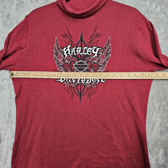 Vintage Harley-Davidson Women's Long Sleeve Turtleneck Shirt - Size XL - Picture 4 of 8